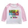 Camiseta de Manga Larga Banban Garden para Niños y Niñas Primavera y Otoño Nueva Camiseta Básica de Cuello Redondo para Niños Top de Algodón para Niños