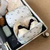 Bolsa de almacenamiento semicircular de cachorro de dibujos animados para ropa interior, bolsa de almacenamiento de ropa interior portátil para regreso a clases, bolsa de almacenamiento de ropa interior tres en uno para viajes