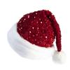 Nuevo Sombrero Decorativo Navideño de Atmósfera Sombrero de Lentejuelas de Doble Capa Sombrero de Felpa Haipai Sombrero Grueso de Pelo Largo Extra Grande para Adultos y Niños