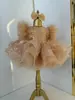 Vestido Sexy para Meninas 2025 Novo Vestido de Noite para Apresentadora Lantejoula Passarela Crianças Menina Pequena Performance de Piano