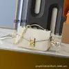 Versión Ancha Especial Transfronteriza Bolso Mensajero Pequeño Nuevo para Presbicia Cierre de Piel Genuina Bolso de Mano Cadena para el Brazo para Viajes al Trabajo Bolso para Mujer