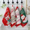 Toalla de gasa navideña, toalla cuadrada de gasa de cuatro capas, toalla cuadrada de algodón para niños de jardín de infantes, exportación al por mayor a Corea, toalla para lavar platos