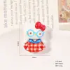 Gatinho Criativo de Óculos Acessórios de Resina Xadrez Desenho Animado Handmade Joias DIY Grampo de Cabelo Infantil Material para Sapato