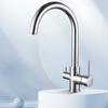 Grifo tres en uno para comercio exterior transfronterizo, grifo de latón para agua corriente, agua potable directa, doble uso, fregadero de cocina con extracción, grifo purificador de agua