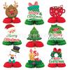 Cross-border Novo Produto Festa de Natal Decoração de Mesa Enfeites de Favo de Mel Papai Noel Árvore de Natal Estéreo Favo de Mel