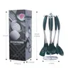 Juego de Utensilios de Cocina con Mango de Silicona Colador Espátula para Freír Cuchara para Sopa Espátula para Freír Utensilios de Cocina para el Hogar Espátula Cuchara para Cocinar Juego de 6 Piezas