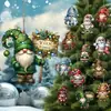Figurinhas de gnomos de madeira de Natal transfronteiriças, Decorações de árvore de Natal, Enfeites para festas e reuniões de Natal