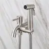 Set de Grifo Pistola de Rociado para Inodoro de Acero Inoxidable 304 Potenciador de Bidé Limpiador de Inodoro Compañero de Limpieza Descargador