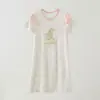Bata de Noche para Niña Verano Delgada Rayón Dibujos Animados Ropa de Casa Pijama para Niña Clase A Holgado Transpirable Vestido para Casa