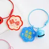 Estilo Ins bendición de paz y alegría llavero acrílico colgante de bolsa de flores regalo creativo para pareja hecho a medida