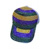 Nueva Gorra de Béisbol de Carnaval Colorida Incrustada con Diamantes, Gorra Casual de Moda para Hombres y Mujeres, Sombrero para el Sol al Aire Libre