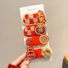 Accesorios Rojos para el Cabello para Niñas durante el Año Nuevo Chino, Pinzas para el Cabello para Niños, Pinzas para Flequillo, Pasadores para Niñas Pequeñas, Pinzas para el Cabello de Año Nuevo para Bebés