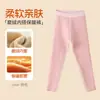 Calças quentes infantis outono e inverno estudante com veludo plus espessadas camada base roupa íntima calças de outono para menina artefato de uniforme escolar calças térmicas de algodão para menino