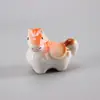 Manualidades de Cerámica de Caballo Lindo Adornos Pequeños Caballo de la Fortuna Sostenedor de Palillos Pequeño Caballo Sostenedor de Palillos Portalápices Decoración del Hogar