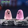 Figuras de Fantasma Pequenas Brilhantes no Escuro Transfronteiriças Decoração DIY Acessórios para Pendurar Mini Micro-Paisagem Enfeites de Halloween