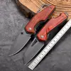 Cuchillo de Exterior Cuchillo Portátil para Supervivencia Navaja Plegable para Defensa al Aire Libre Mini Cuchillo Mango de Madera Navaja Plegable Cuchillo Afilado