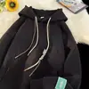 Sudadera con capucha jacquard estilo americano, unisex, nueva colección primavera/otoño 2026, top casual de moda holgado, atuendo versátil para pareja