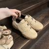 Estilo Celebridade da Internet Primavera e Verão Novo Estilo Casual Sapatos com Biqueira Grande Estilo Forrest Gump para Mulheres, Tênis de Velcro de Solado Grosso de Alta Qualidade para Uso ao Ar Livre