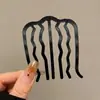 Pente de cabelo penteado de cabeça para baixo novo grampo de cabelo com franja de laço antiderrapante caveira alta estiloso moderno grampo de cabelo lateral com mechas acessório de cabelo