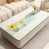 Toalha de Mesa, Sem Lavagem, Impermeável, À Prova de Óleo, Resistente ao Calor, Tapete de Mesa de Silicone, Luxo Leve, Sensação de Alta Qualidade, Estilo Fresco, Tapete Retangular para Mesa de Centro