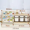 Uma geração de prateleira de armazenamento de brinquedos de madeira maciça ecologicamente correta, prateleira de chão doméstica multifuncional, armário de armazenamento Shuffat