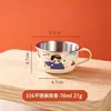 Taza de Agua para Niños de Acero Inoxidable Grado Alimenticio 316L para Uso en Casa en el Jardín de Infancia, Taza de Aprendizaje con Boca Abierta para Bebé, Taza Linda de Dibujos Animados