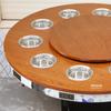 Mesa y Sillas de Barbacoa de Pizarra Multicapa Purificador Sin Humo Mesa de Comedor Barbacoa Coreana de Autoservicio Combinación de Mesa y Sillas para Hot Pot Comercial