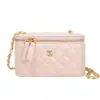 Mini bolso para labiales para mujer, bolso pequeño tipo caja estilo Chanel con cadena de rombos, bolso cruzado decorativo versátil