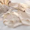 Nuevo Estilo Ropa Interior Femenina de Algodón Puro Cintura Media Estilo Japonés Color Piel Chica Oso Ajustada al Cuerpo Algodón Puro Entrepierna Bragas Femeninas