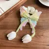 Novo Estilo Infantil Laço de Cabelo Borboleta Tulipa Fada Rabo de Cavalo Scrunchie Acessório de Cabelo Princesa Tendência
