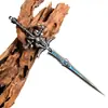 Modelo de arma del juego Warcraft Rey Exánime Pena Helada cabeza de carnero metálica mano de espada decoración hecha a mano juguete para niños regalo