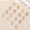 Câmelia de unha folha de ouro transparente rosa 8mm patch DIY puro quer acessórios de unha de menina material atacado