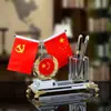Decoraciones de Escritorio Bandera Roja Bandera Nacional Souvenirs Prácticos Para Enviar a Líderes de Negocios Decoraciones de Gama Alta Contenedor de Bolígrafos Decoraciones
