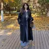 Nueva colección de otoño e invierno: abrigo de lana grueso, de longitud media, corte holgado, hasta la rodilla