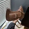 Bolso pequeño vintage de textura de alta calidad para mujer 2026 nuevo estilo versátil para el trabajo de un solo hombro bajo el brazo tipo baguette bolso pequeño de mano para salir