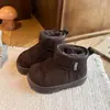 Botas de Neve Infantis 2026 Venda Quente de Inverno Menina Bebê Forradas com Fleece Espessas Quentes Sapatos de Algodão Moda Cor Sólida Meninos Botas de Algodão