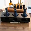 Botella de Perfume, Recipiente para Aceites Esenciales, Cuenco para Aceites Esenciales, Botella de Aceite Esencial con Forma de Hoja, Bandeja de Madera, Herramientas de Masaje para Spa, para Uso en Salones de Belleza