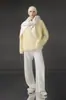 Suéter de Gola Alta de Lã para Mulheres, Estilo Nicho de Inverno, Macio e Não Irritante, Veludo Sintético de Vison, Estilo Preguiçoso, Camisa Base para Camada Interna para Outono e Inverno