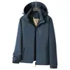 Chaqueta Cálida para Pareja al Aire Libre con Gorro Desmontable Impermeable Cortavientos Traje de Montañismo para Adolescente Parte Superior de una Sola Capa