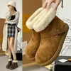 Botas de Neve de Cano Alto com Forro de Lã para Mulheres 2026 Inverno Novo Estilo Estudante Ins Estilo Coreano Quente Sapatos Casuais Sapatos de Algodão para Mulheres Bn5002