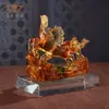 Regalos de empresa de vidrio antiguo personalizados adornos de caballo esmaltados doble caballo galopando venta al por mayor personalizada