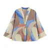 Comercio Exterior 2026 Otoño Nuevo Estilo Europeo y Americano Moda Femenina Casual Holgada Camisa Estampada y Pantalones de Pierna Ancha 3666161