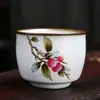 Caneca Jianzhan da Fornalha Ru Caneca de Chá Caneca para Degustação de Chá Padrão Rachado Pode Ser Cultivado Caneca Única Caneca do Anfitrião Tigela de Chá Caneca de Chá Gongfu Presente de Festival