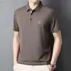 Camisa polo de manga corta para hombre al por mayor transfronteriza camiseta transpirable solapa casual de negocios para ir al trabajo estilo papá ropa para hombre