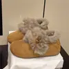 2026 Inverno Novo Estilo Coreano Laço Aumento Interno de Altura Sapatos Peludos Moda Sola Grossa Fechamento em Velcro Forrados com Lã Sapatos de Algodão Pós-Parto