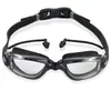 Gafas de Natación Galvanizadas Tapones para los Oídos de una Pieza para Exteriores Miopía Gafas de Natación para Adultos Impermeables y Antivaho Venta Directa de Fábrica