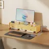 Elevador de Ordenador de Escritorio Soporte para Monitor Bandeja para Teclado Elevador de Pantalla Base Estante de Almacenamiento de Oficina