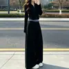 Conjunto casual de estilo coreano para primavera y otoño: Cárdigan con capucha y cremallera y pantalones largos de pierna ancha, un conjunto de dos piezas para mujer, venta al por mayor para ventas transfronterizas