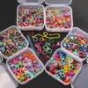 Ojo de Oveja Colorido Cuerno de Oveja Anillo Abierto Joyería DIY Accesorios Anillo Cerrado Cadena Cierre de Langosta Cadena de Cuentas Paquete de Materiales