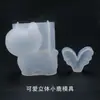 Molde de Resina de Cristal DIY Amapola 3D Ciervo Lindo Astas Muñeco Decoración Molde de Silicona